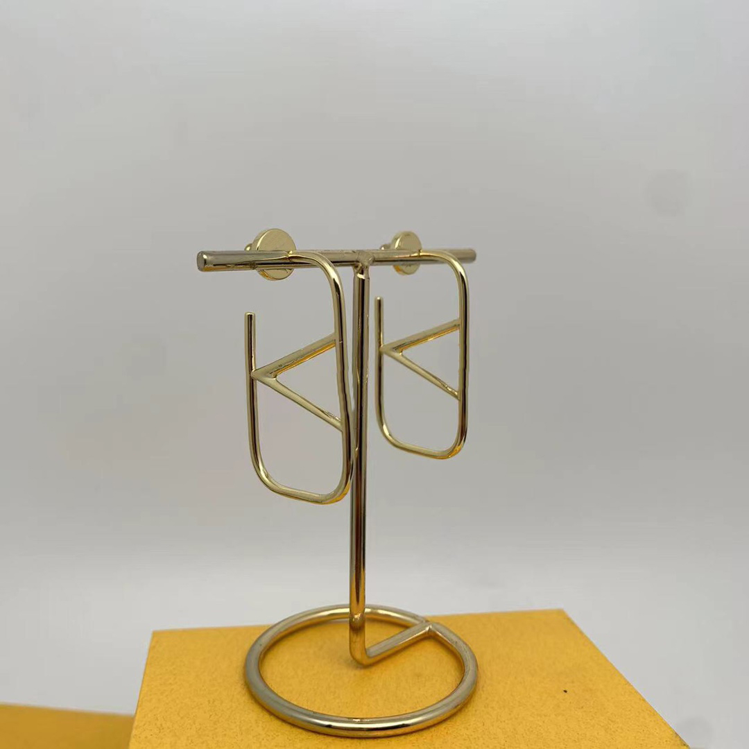 Gold diamond earrings Designer jewelry Letter Earring Designer Stud Earing Luxury Women Fashion Hoop Jewelry Pearl Earring with bo