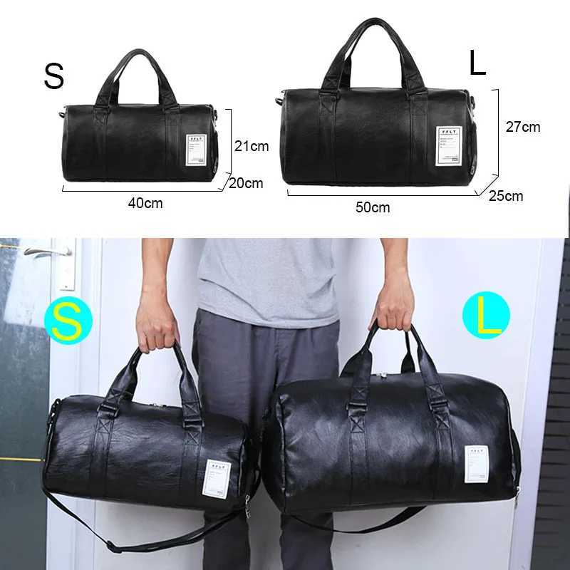 Leather fitness bag fitness training bag womens Sac De Sport Gymtas travel bag outdoor yoga bag XA627A W240906