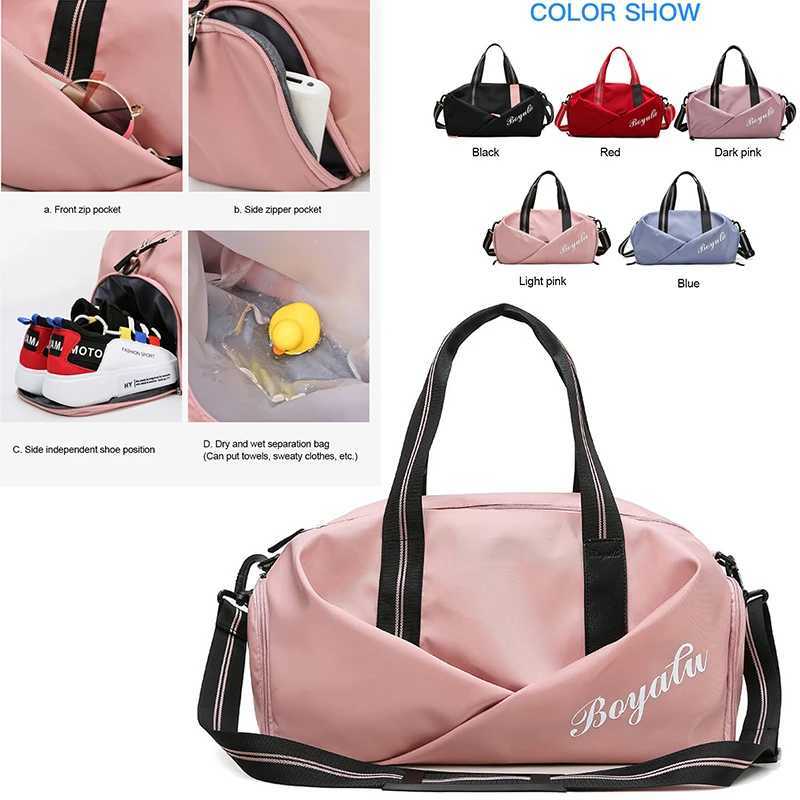 Sports and fitness bag dry wet separation yoga bag waterproof travel shoes handbag womens yoga training and fitness shoes W240906