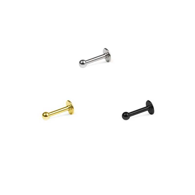4pcs 2mm front spiral earrings screws ball earrings surgical steel earplugs anti allergic female jewelry 1.2x6x2mm W240803