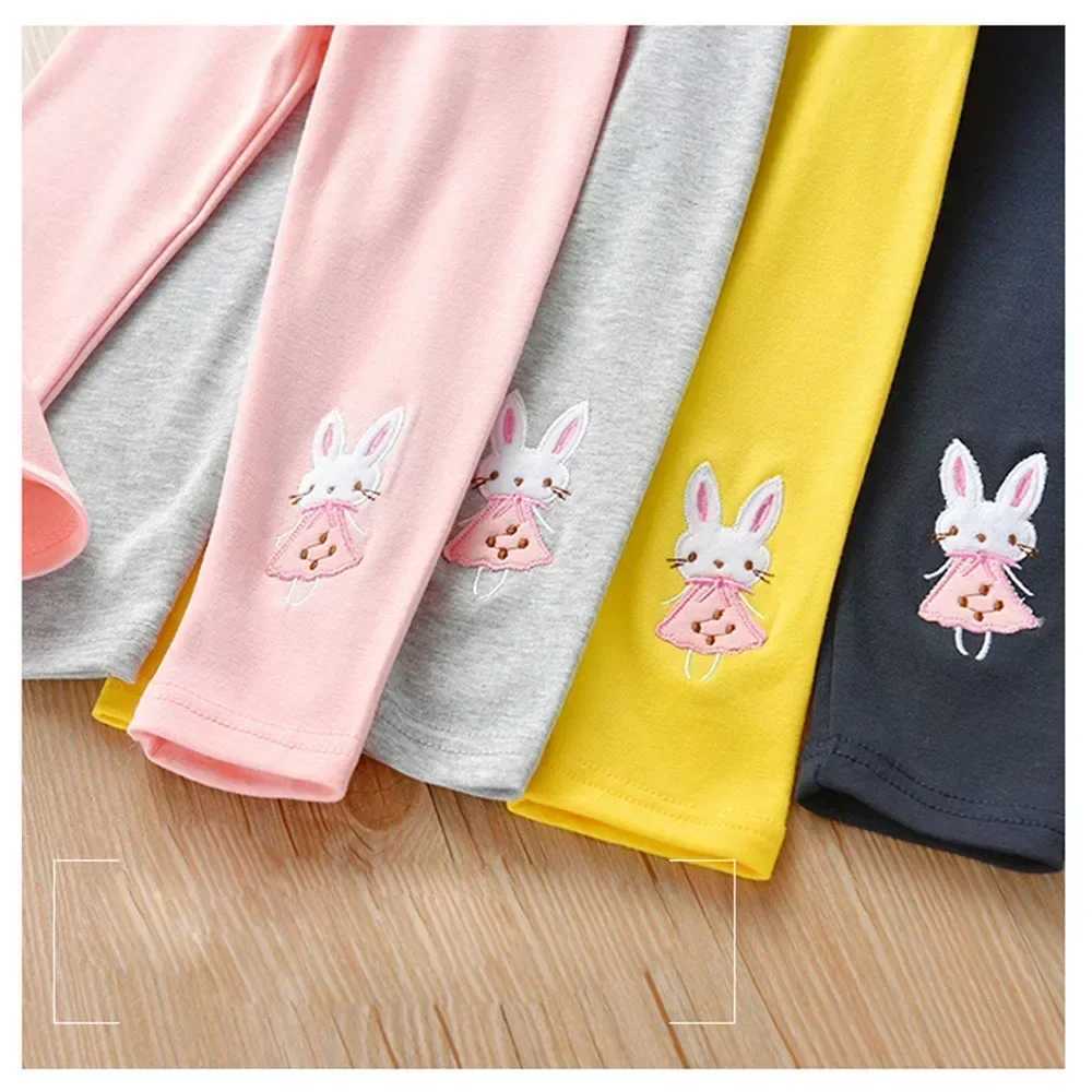 Baby Girls Pants Toddler Kids Cartoon Printed Leggings 2024 Spring Autumn Trousers Childrens Korean Style Clothing Y240906
