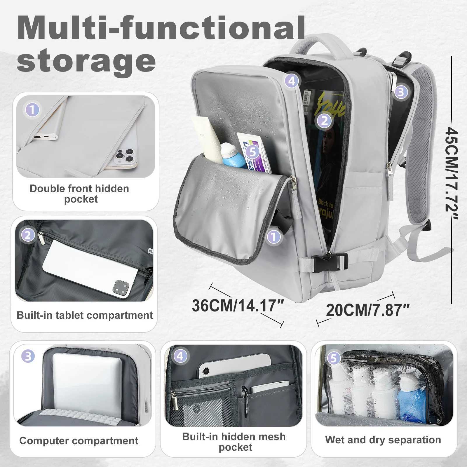 Man s Large Capacity Easyjet Carry Ons 45x36x20 Backpack Laptop Bag Hand Luggage Travel Women s Cabin 240906