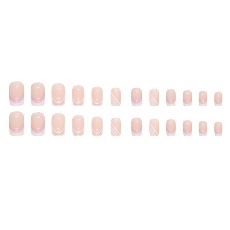 24pcs fake nails long press wearable fake nails full cover acrylic nail tips press female nails W240905