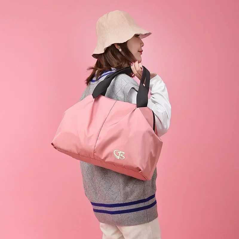 Large capacity yoga bag womens waterproof swimming sports bag gym bag multifunctional hand travel luggage weekend bag W240906