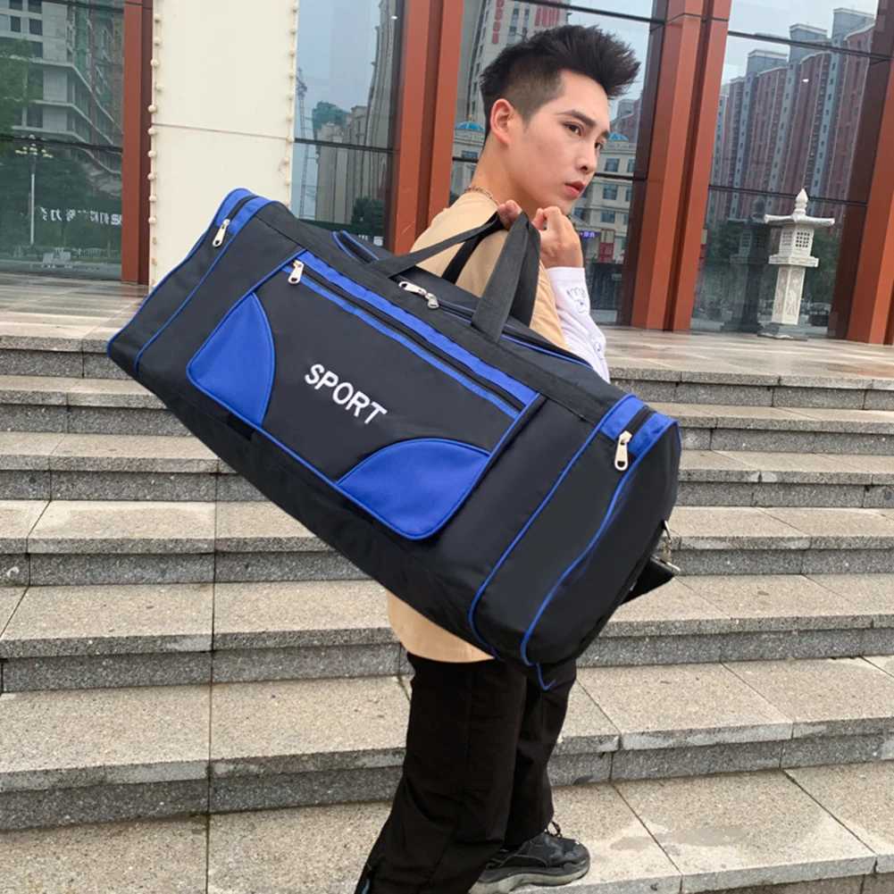 Oxford Fitness Bag Multi functional Yoga Sports Backpack Durable Adjustable Shoulder Strap with Zipper Used for Travel and Swimming W240906