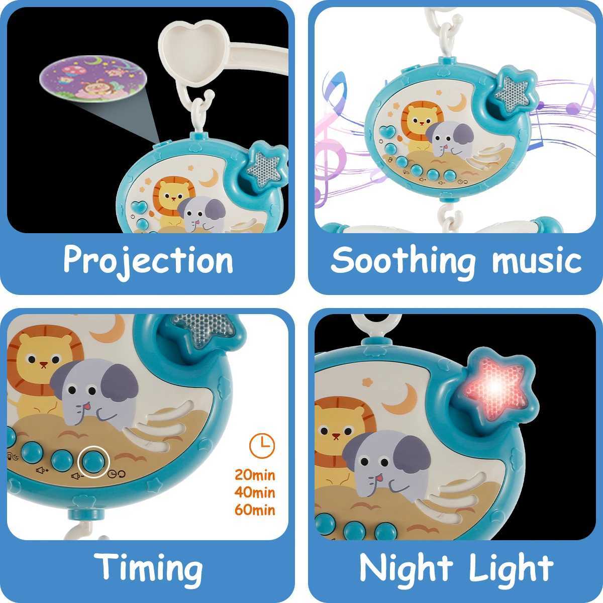 Baby Bell Toy Bracket 0-12 Months Bed Bell Hanger Wooden Mobile Baby Bedside Table Mobile Arm Indoor Decoration Hanger W240815