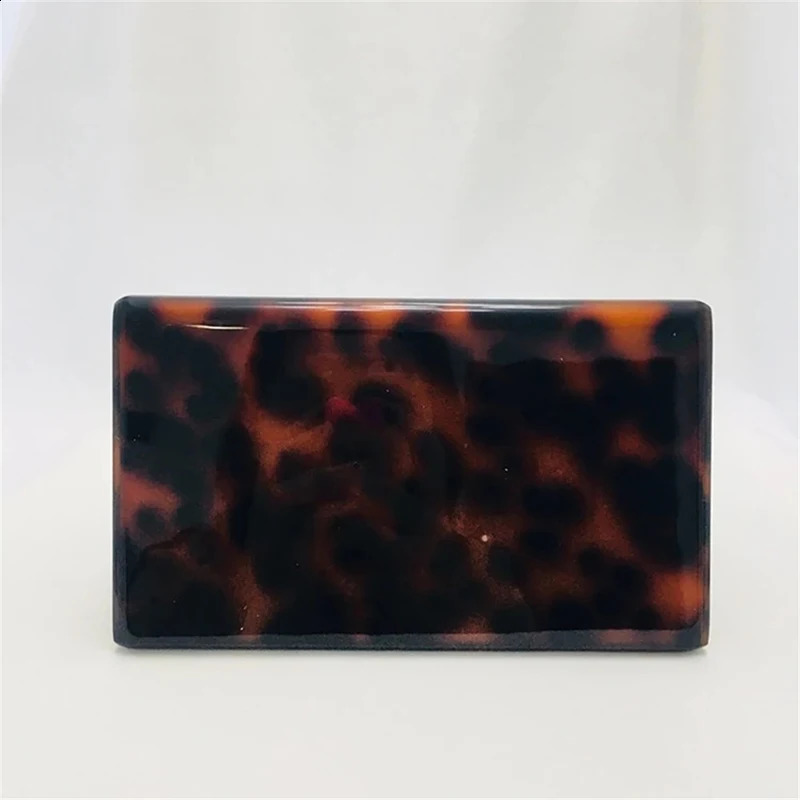 Acrylic Evening Bags Black Amber Leopard Clutch Purse er Women Wallet Wedding Bridal Party Prom Handbag 240905 4
