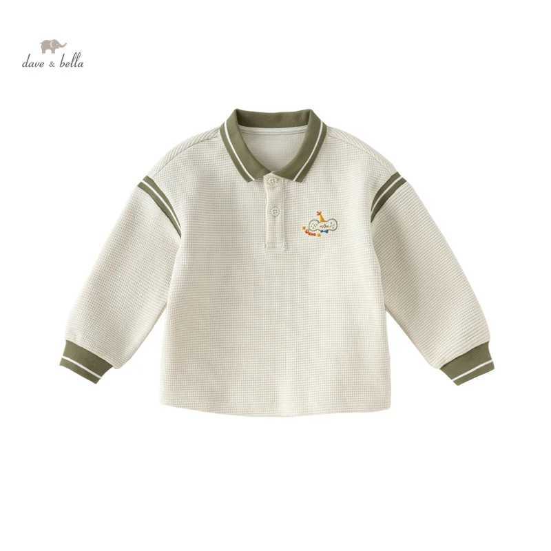 Dave Bella 2024 New Spring Clothes Boys Baby Polo Shirt Children Top Fashion Casual Long Sleeves Cool Undershirt DB1248096 Y240906