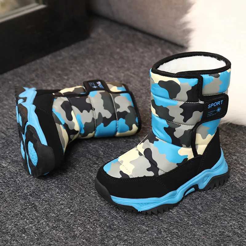 Children Boots Hook Loop Fashion Soft Boys Snow Boots Leather Boys Ankle Boots Outdoor Fashion Sneakers Free Shipping M240906