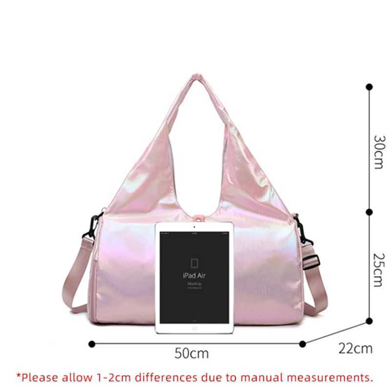 Womens waterproof yoga fitness bag womens outdoor weekend sports handbag fashionable swimming training travel shoulder bag XA156B W240906