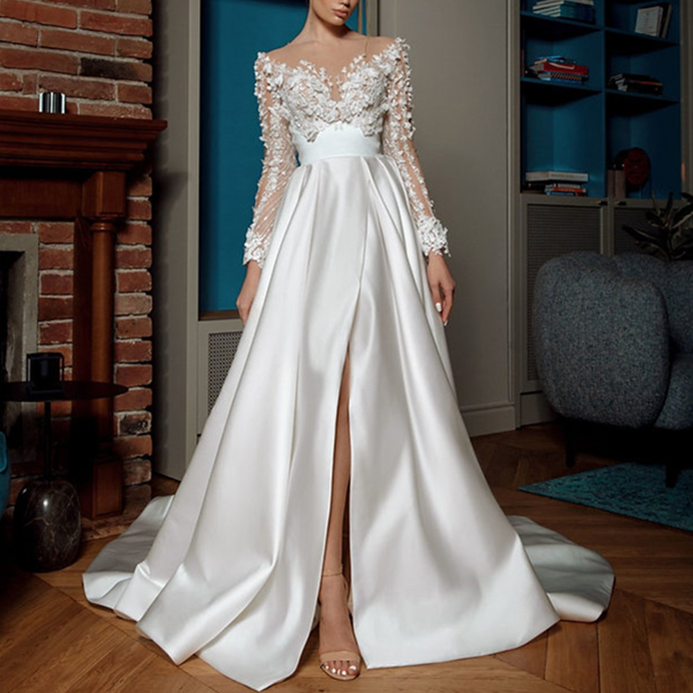 Wedding Dresses Mermaid Sleeveless Lace Appliques Sequins Beaded Pearls Floor Length Sexy Plus Size Bridal Gowns 01