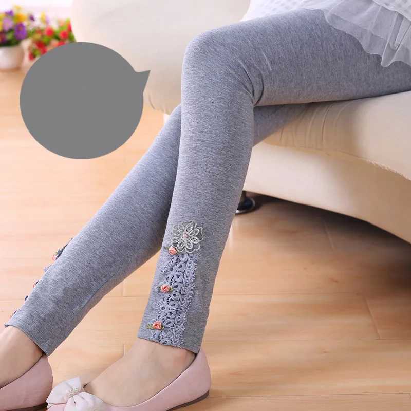 Spring Girls Leggings Cotton Trousers Fille Kids Pants Girls Pants Skinny Print Cartoon Pattern Children Leggings Trousers Y240906