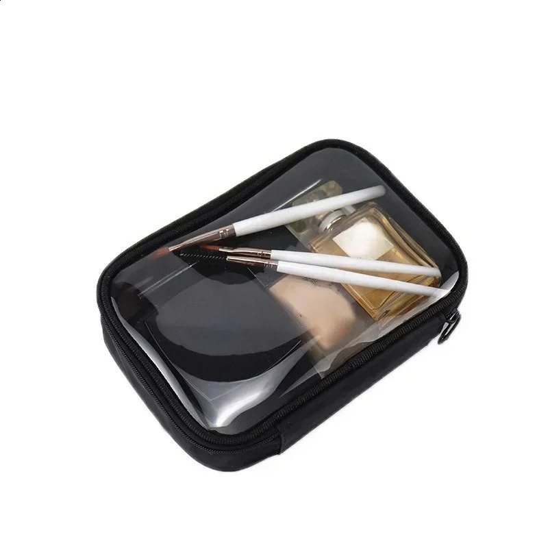 Waterproof transparent makeup bag womens box travel zipper beauty cleaning organizer bathroom set 240906