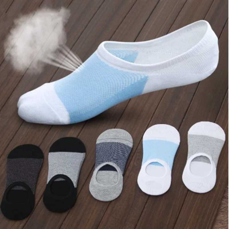 5 pairs of summer mens shallow mouth young peoples short socks invisible students low cut thin W240905