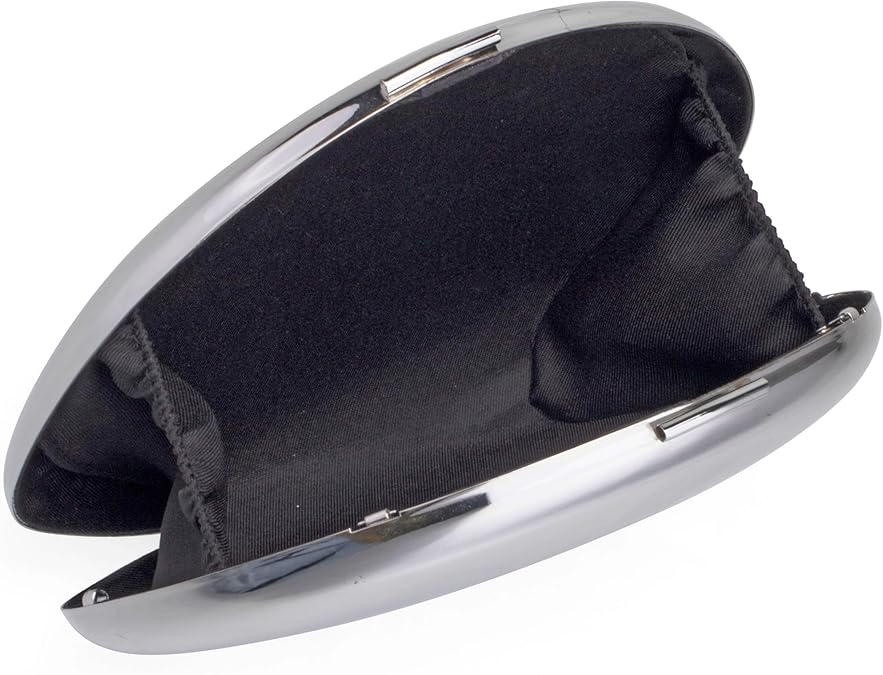 Evening Clutch Purse for Women Metal Acrylic Reflective Shoulder Bag Unique Handbag for Wedding Party Prom