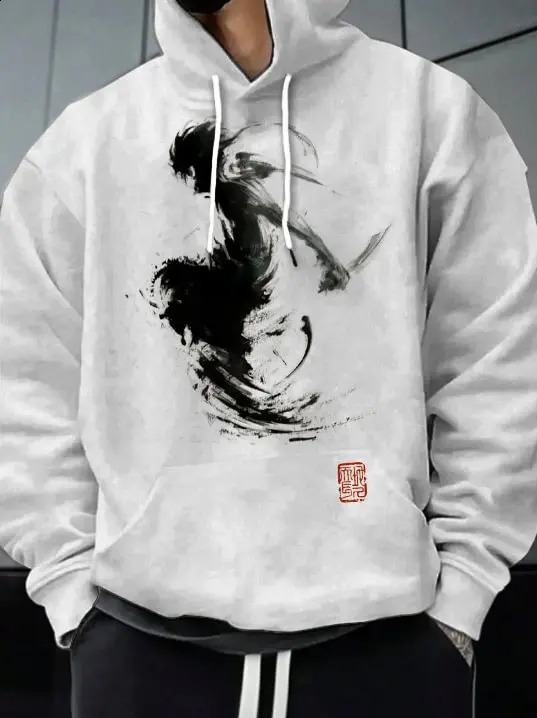 Autumn/Winter American Retro Mens Hoodie Fashion Casual Sports Daily Sweatshirt Hoodie Pattern Autumn/Winter 240904