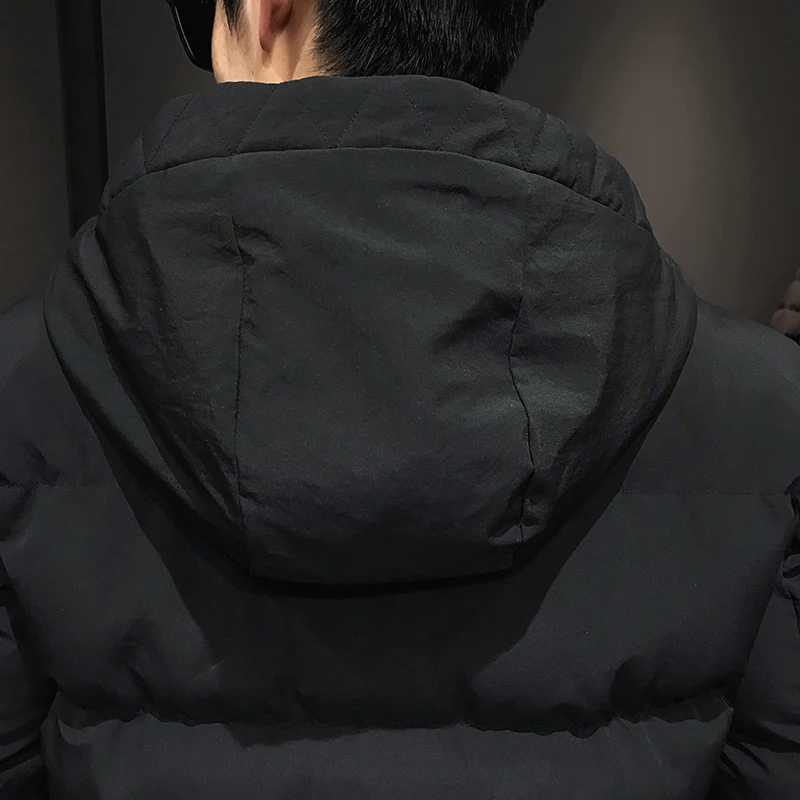New Cotton Padded Clothes MenS Bread Clothes Korean Version Fashion Hooded Cotton Padded Jacket Handsome Winter Coat Young M240906
