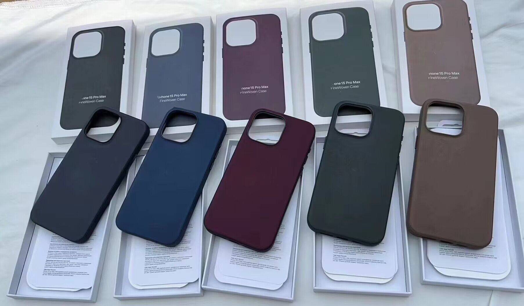 FineWoven Magnetic phone Case For iPhone15 Pro Max 15 Plus Case Wireless Charging Drop Magnetic Protect Cover