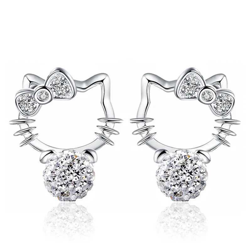 925 sterling silver zircon earrings suitable for women new fashion exquisite student girlfriends jewelry accessories wedding parties W240803