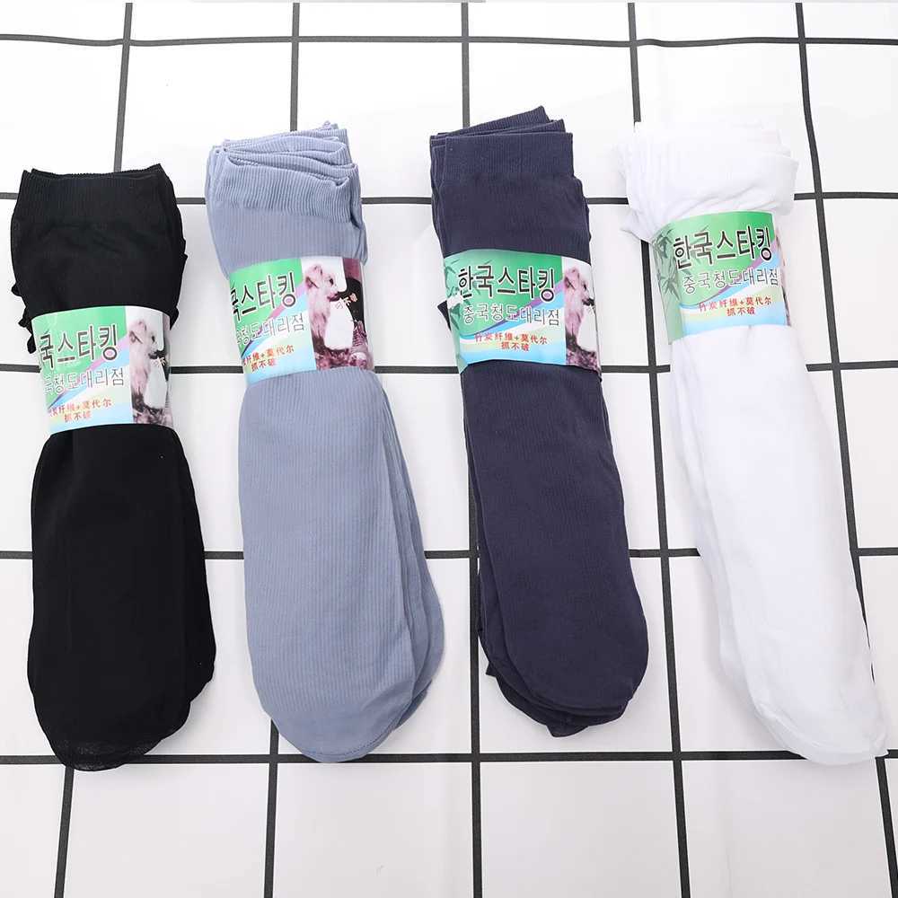 10Pairs Men Socks Bamboo Fiber Middle Tube Socks Summer Spring Thin Breathable Business Men Absorption Deodorant Silk Long Sock Y240906