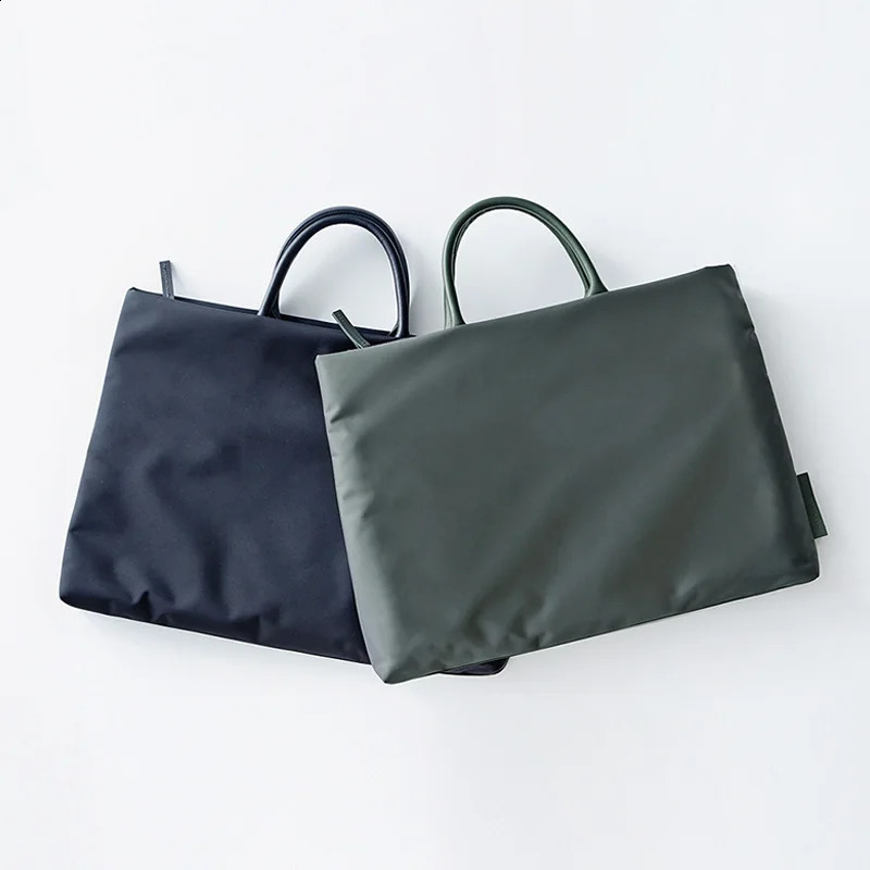 Original thick nylon womens business OL style professional computer bag 14 inch file handbag 240906