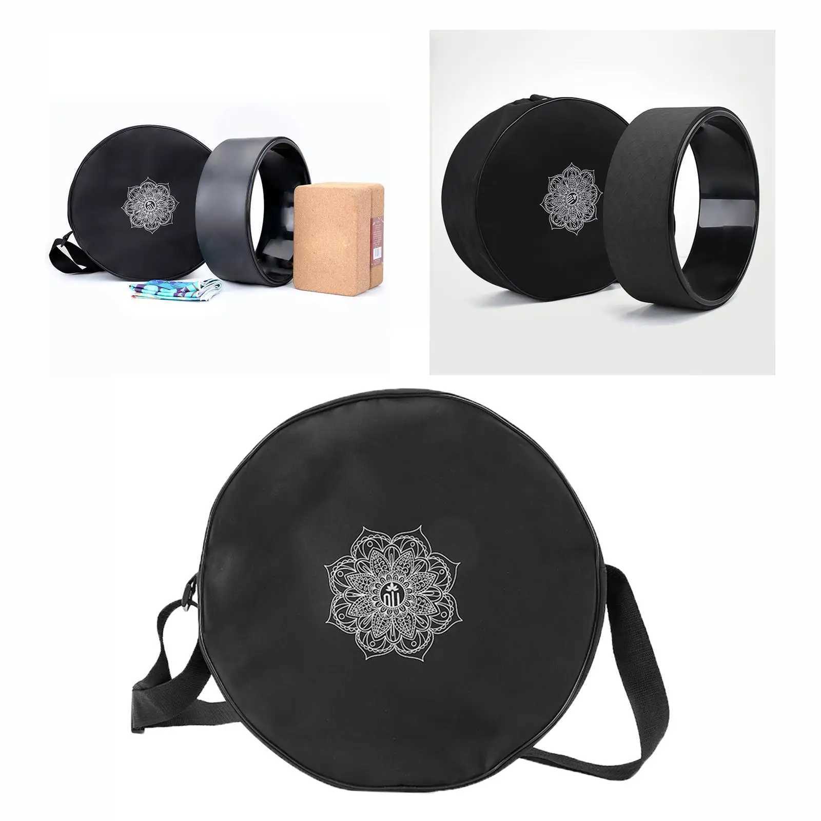 Home>Products>Yoga Wheel>Nylon Black Mandala Flower>Round Yoga Bag W240906