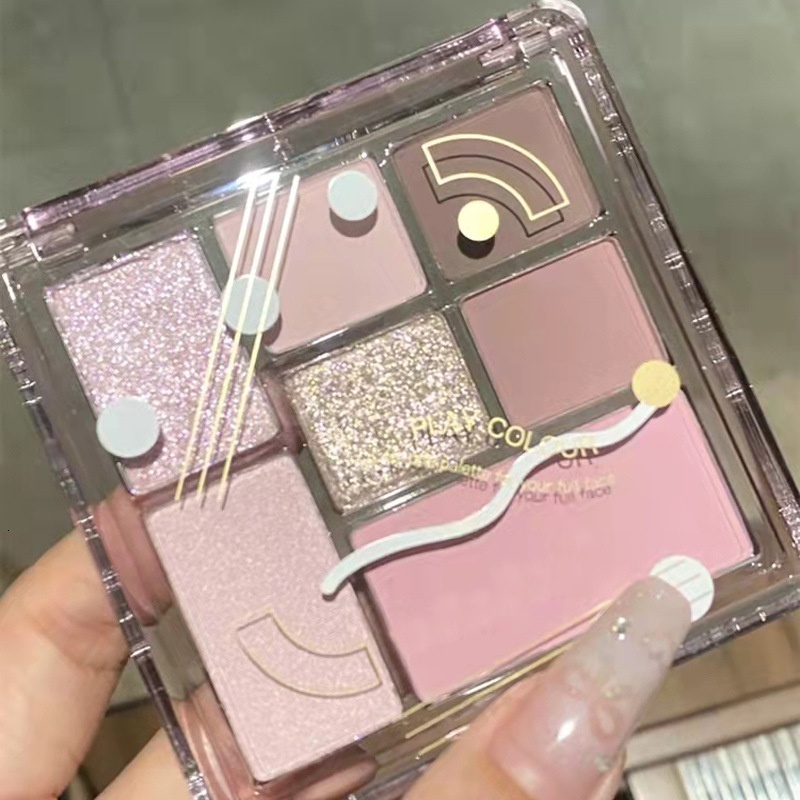 MEIBAOGE New Transparent Seven Plate Earth Pearlescent Matte Color Makeup Beginner Eye Shadow