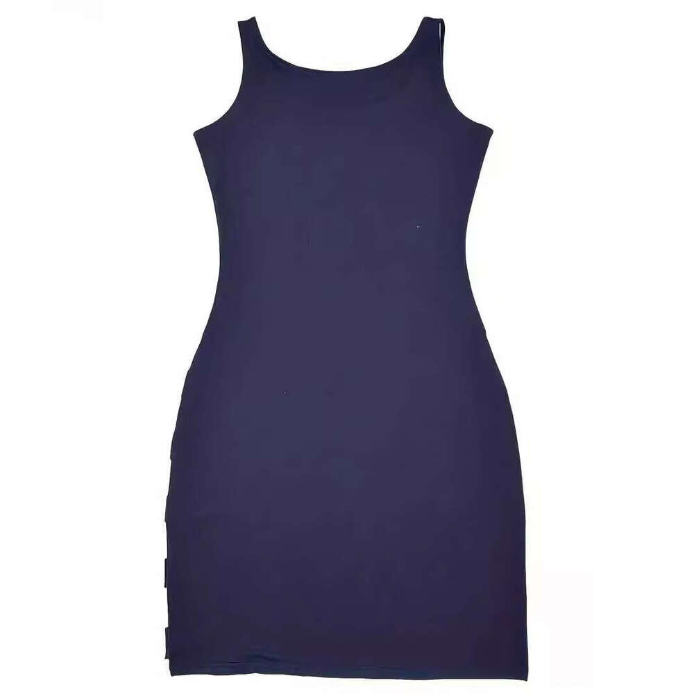 2024 summer positioning letter printed women's sexy round neck sleeveless vest dress for women