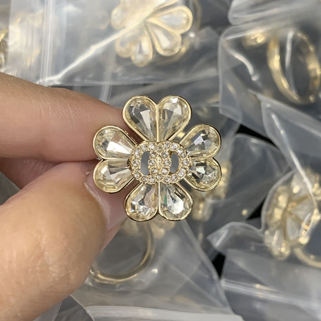 Designer Ring luxury jewelry Rings New Trend Colorful Crystal Open Rings Gold Plated Rings Universal size high-quality gift
