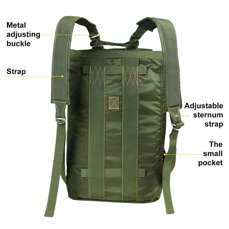 Parachute Bags Camping Backpack Waterproof Hiking Mens Lightweight Travel Outdoor 240906