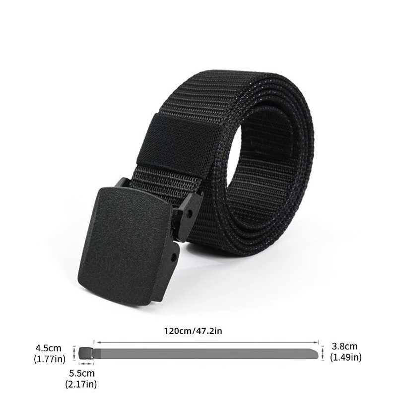 Mens nylon strap multifunctional tactical strap mens outdoor canvas strap metal free automatic buckle strap W240905