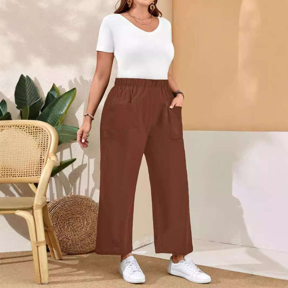 2024 Autumn/Winter New Women's High Waist with Strap Comfortable and Breathable Casual Pants for Women