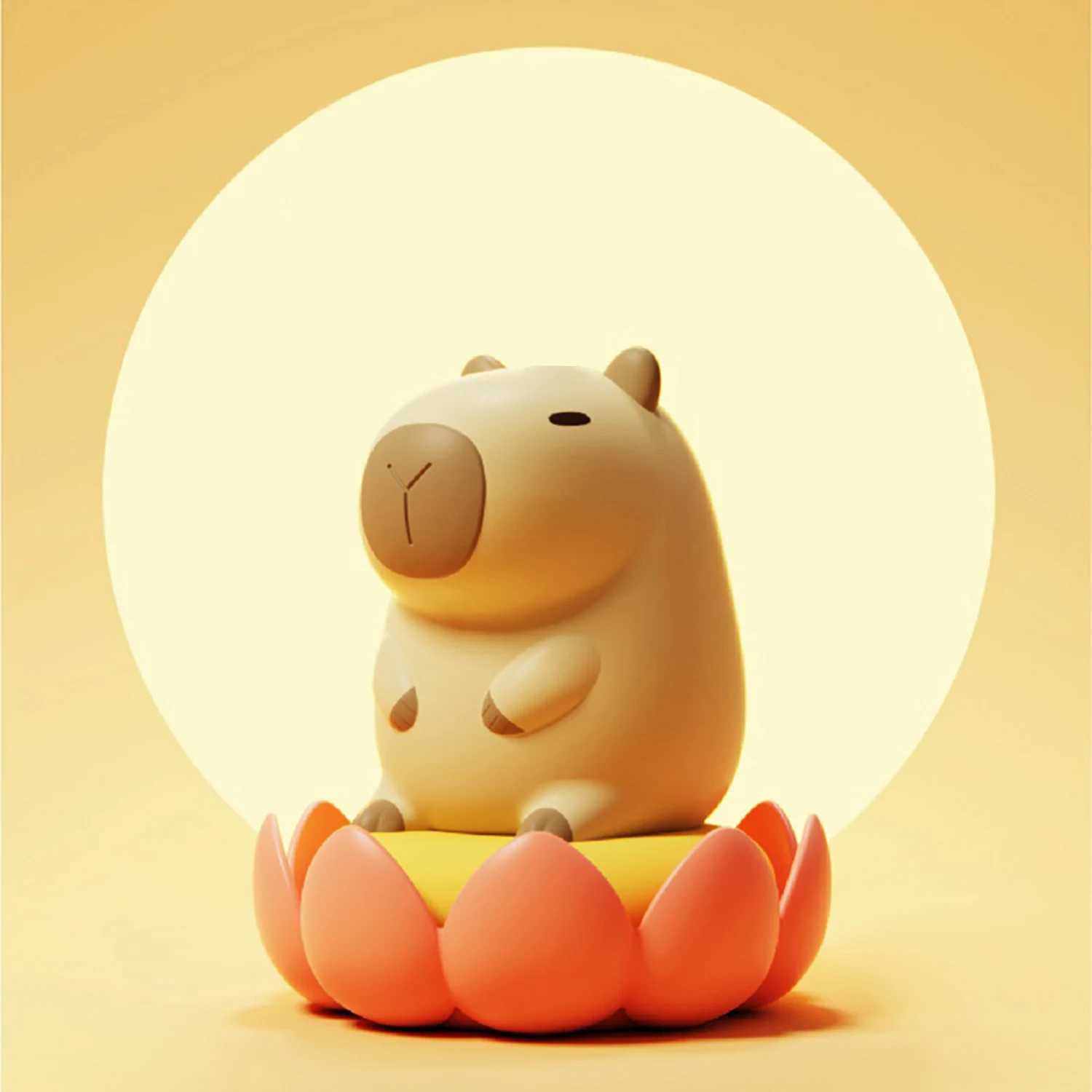 Cute silicone LED Capybara night light animal light touch sensor night light childrens bedroom decoration birthday gift W240816