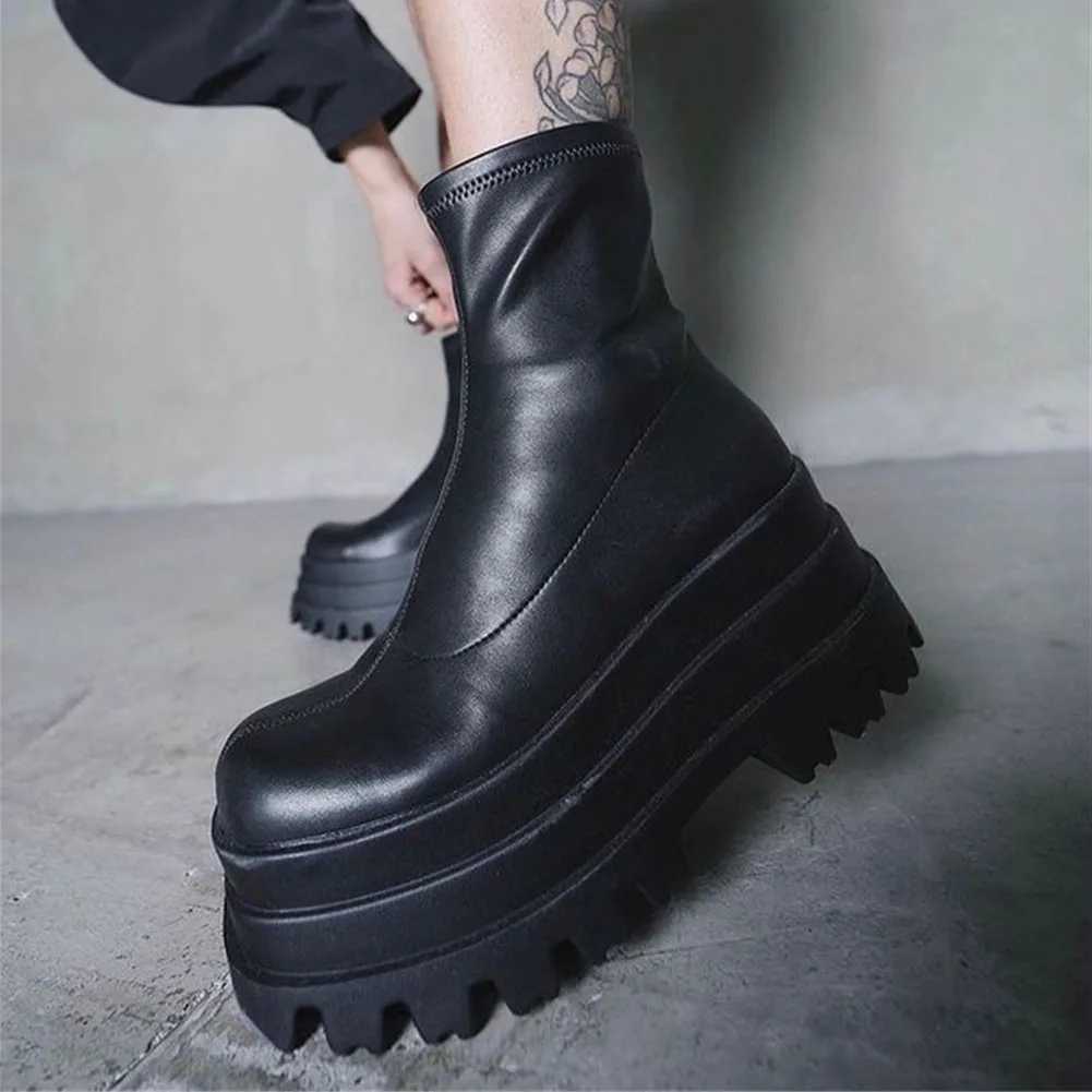 Womens Ankle Boots Gothic Cool Womens Three Bottom Boots 2023 New Street Womens Platform Sandals Large Size 42 CL240906