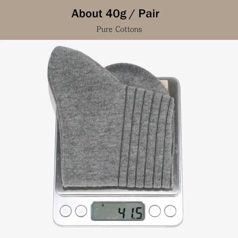 5 pairs/set of mens cotton long socks high-quality thick warm socks suitable for autumn winter mens hot weather W240905