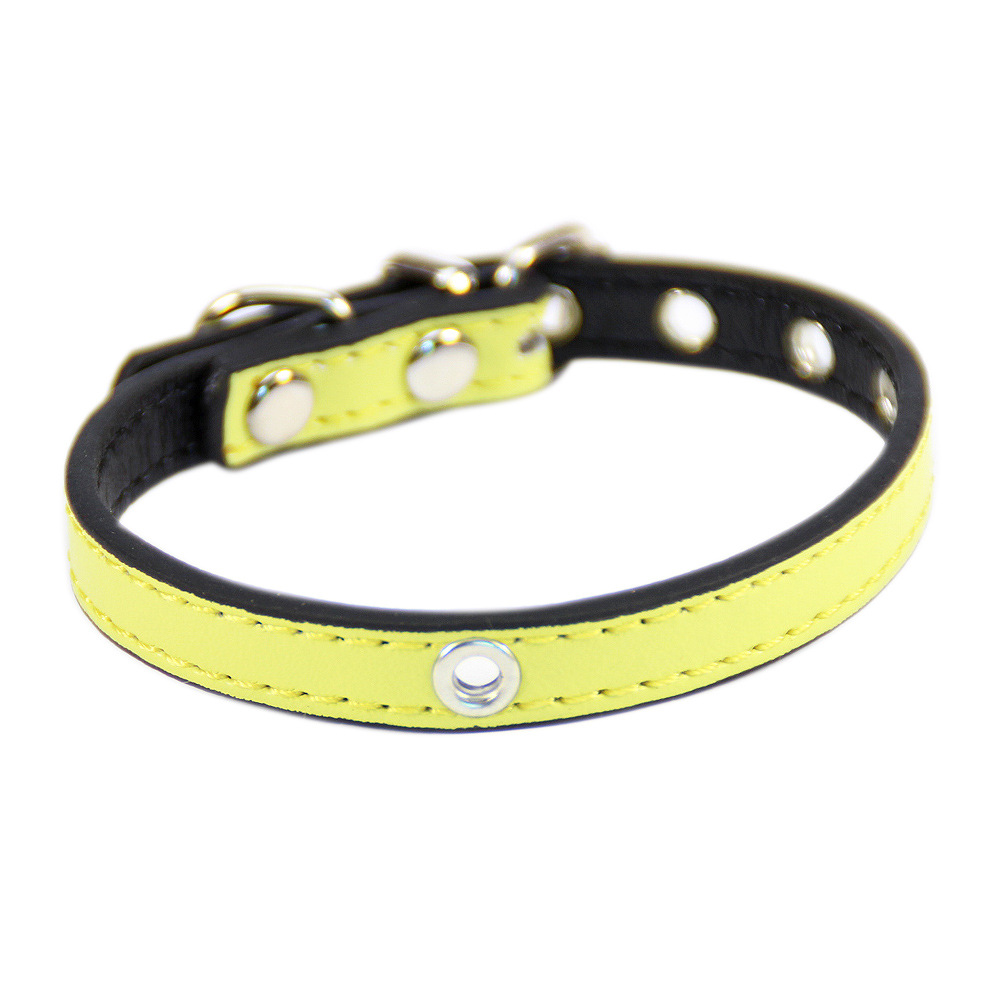 halloween Dog collar with holes cat collar dog collar leather personality small and medium-sized dog simple atmosphere cowhide dog supplies
