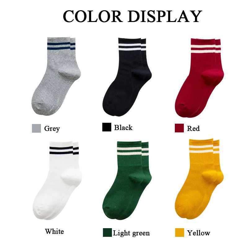 3 pairs/batch of mens cotton long socks interesting novel cute loose striped fashion street couples high-quality youth short socks W240905