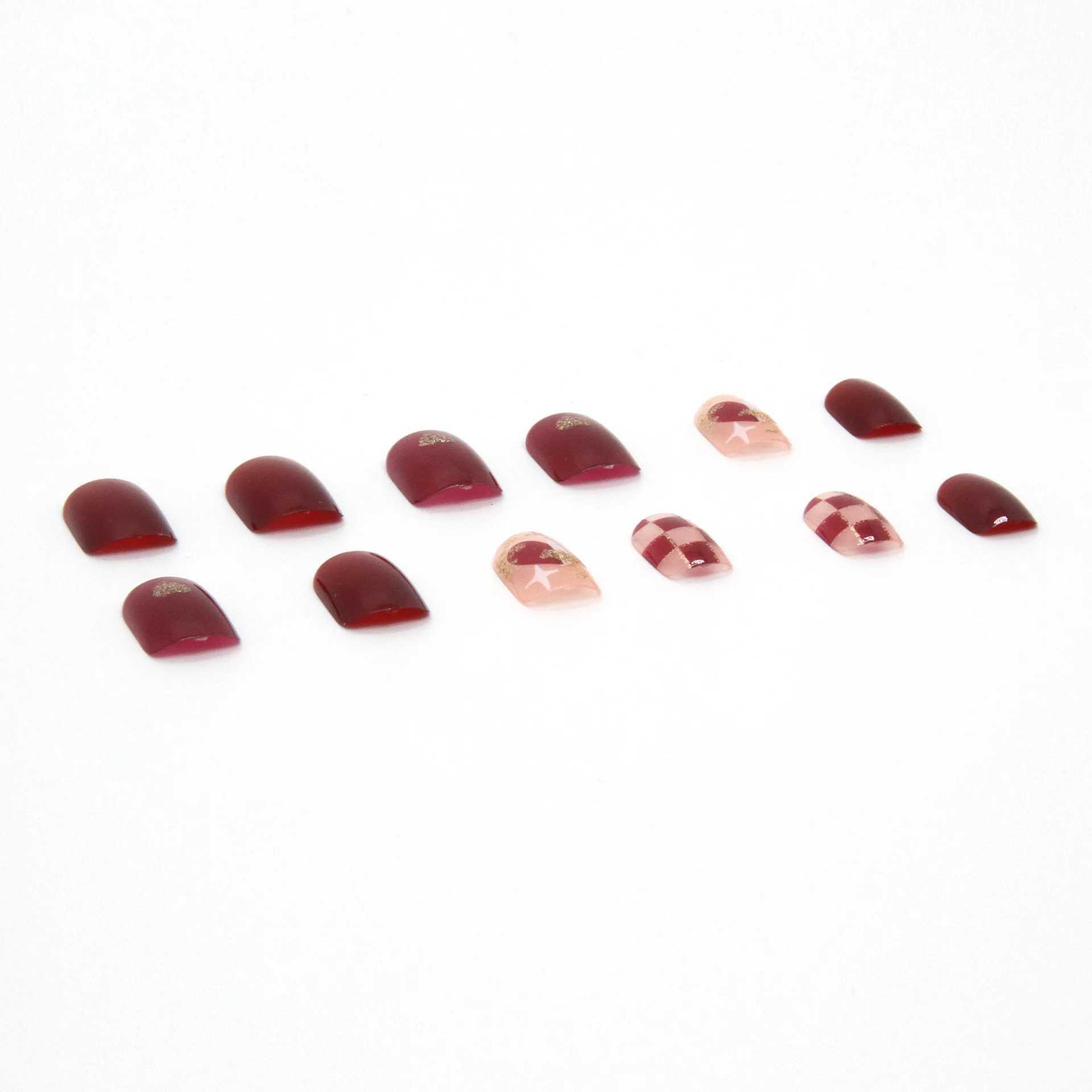 24 fake nails with 1 nail glue and 1 nail file W240905