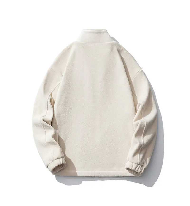 2023 Autumn/Winter New Granular Fleece Coat 3-in-1 Inner Tank Mens Casual Solid Simple Hong Kong Style Sweater Jacket Y240906