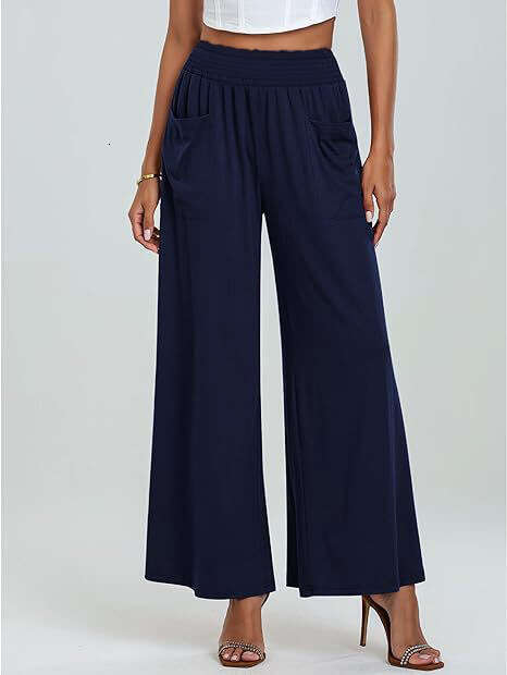 2024 New High Waist Wide Leg Sports Pants, Casual Loose Pockets, Hip Lifting, Slimming Long Pants for Women
