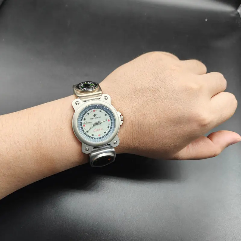Vapor Wave Y2K scrap metal punk mens watch mechanism vintage backflow 240716