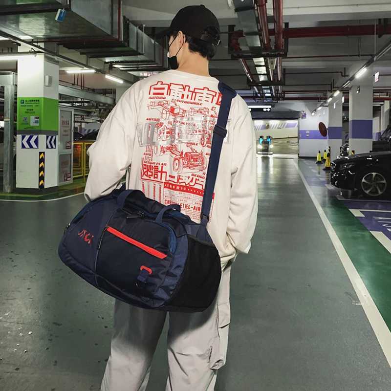 Gym fitness bag womens travel handbag luggage shoes pocket luggage bag weekend yoga bag mens shoulder cross exercise outdoor bag W240906
