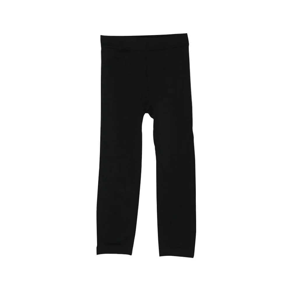 Girls Winter Warm Lined Tights Trousers Kids Elastic Thick Leggings Ninth Pants for 8-12 Years Old (Black) Y240906