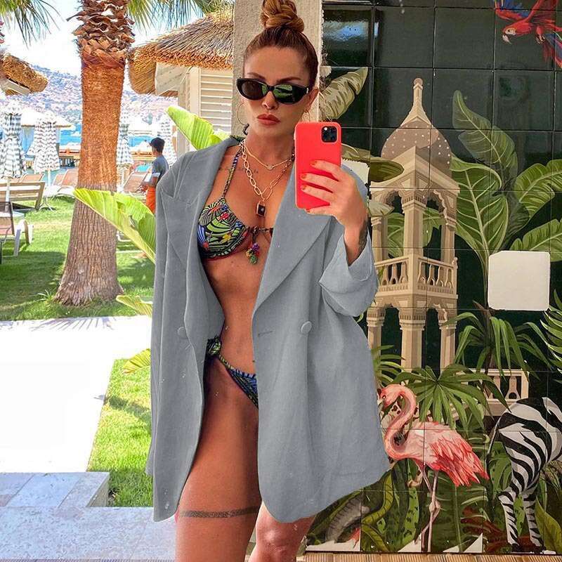 2024 autumn new fashion long women's clothing casual temperament commuting small suit for women