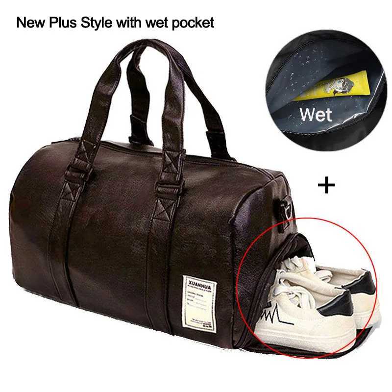 Leather fitness bag fitness training bag womens Sac De Sport Gymtas travel bag outdoor yoga bag XA627A W240906