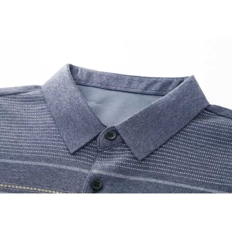 9 Styles 2024 Autumn Polo Printed Mens Stripe Loose Thin Trendy Long Sleeve T-shirt Polo ShirtXJ240906