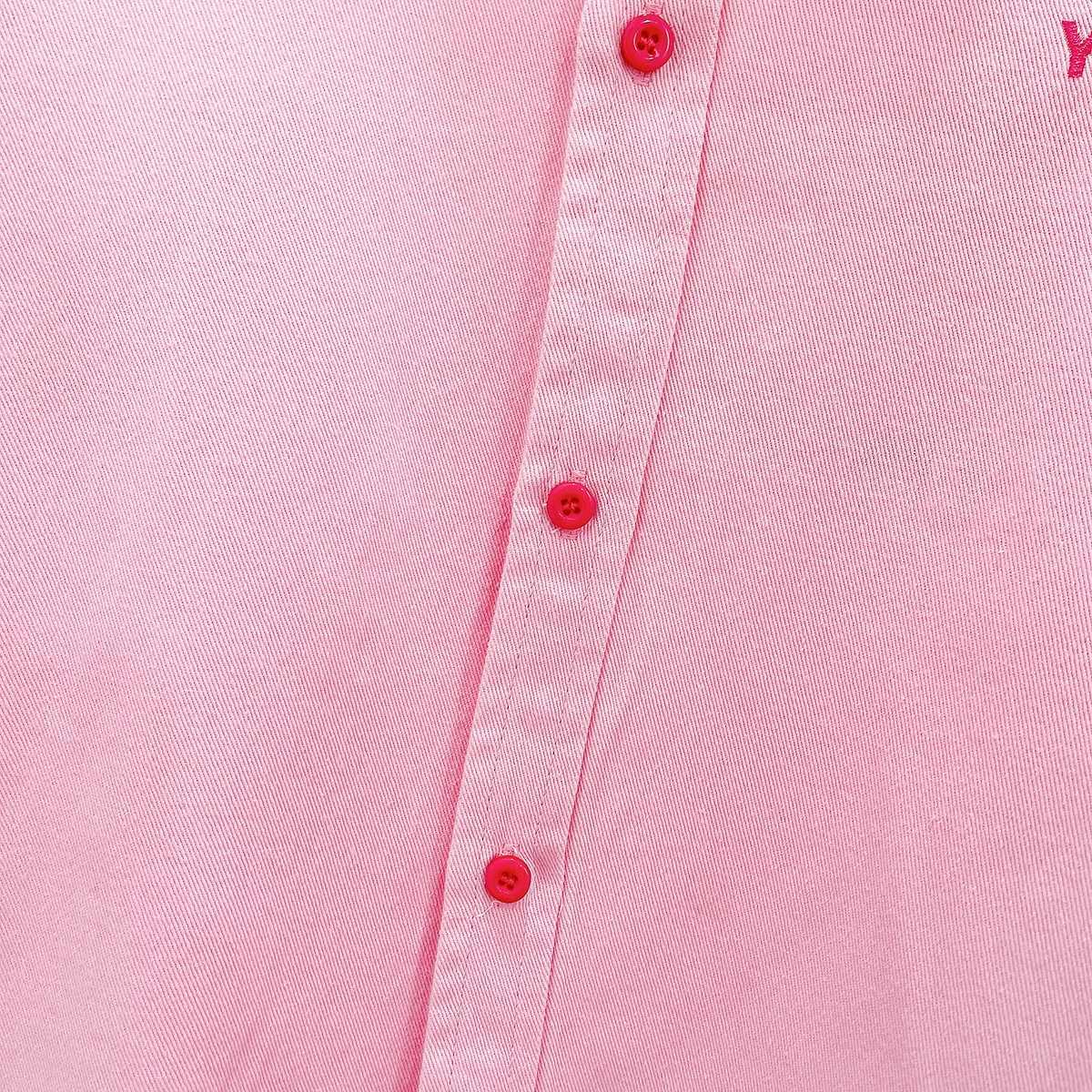 Girls Spring and Autumn Shirts Girls Pink Middle and Big Childrens Clothing Western Style Shirt Coat Spring Fashion 8 Ye Y240906