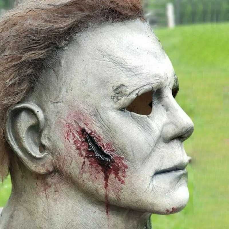 Michael Myers Mask 1978 Halloween Movie Latex Mask Realistic Horror Mask Scary Cosplay Mask Costume Party MaskXJ240905