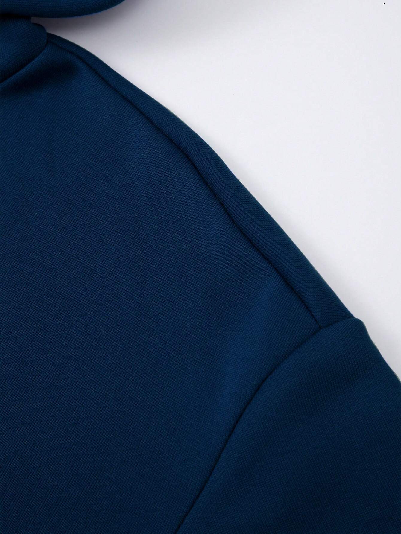 Men's Simple Letter Embroidered Pocket Hoodie, Casual Daily Wear