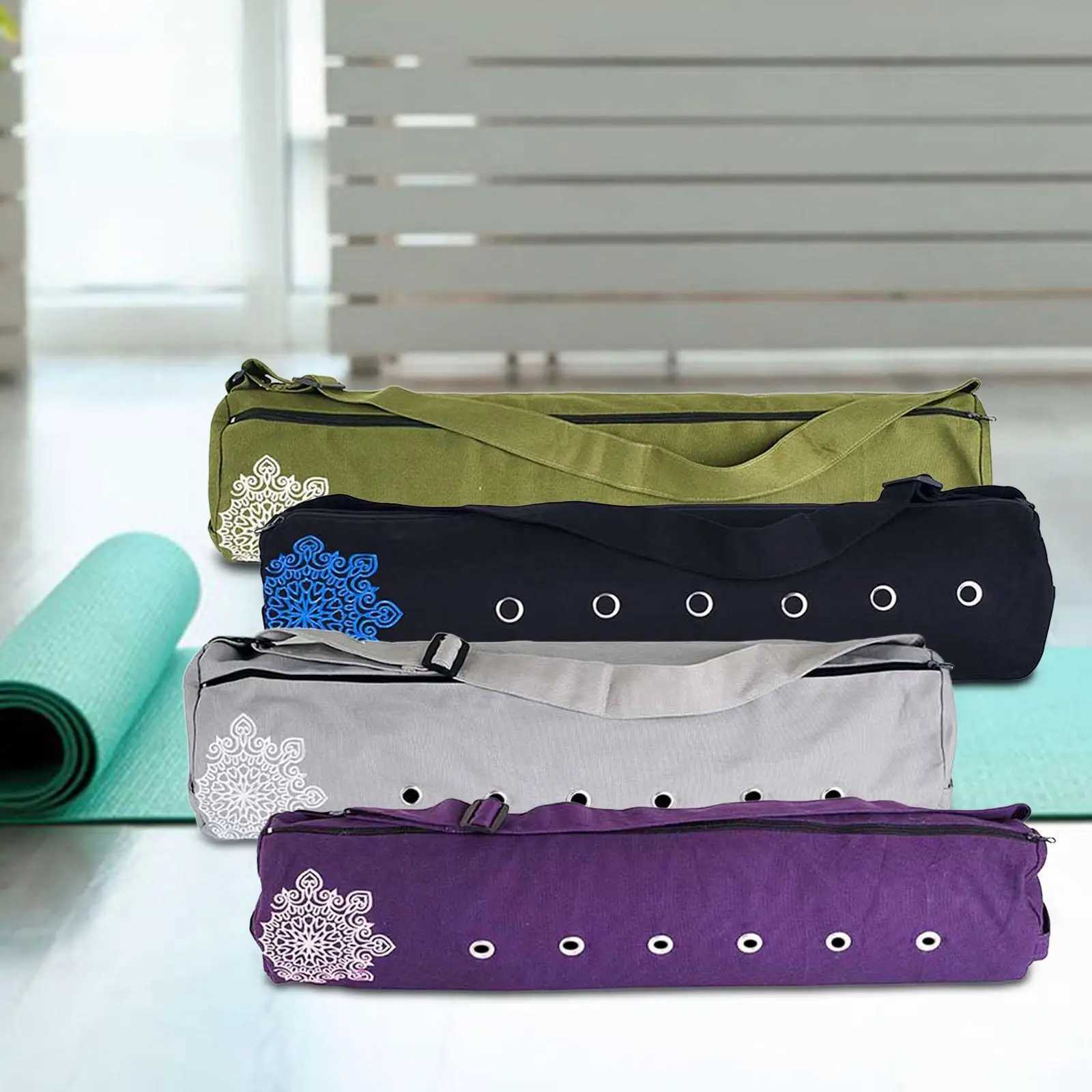 Yoga mat breathable bag with adjustable shoulder strap fat free pad holder wear-resistant fully zippered fitness bag W240906